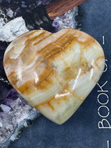 Green Onyx Puffy Heart 175g  - Inner Strength. Stress Relief.