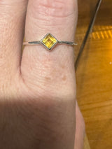 Citrine Silver Ring Size 9 - Manifestation. Abundance.