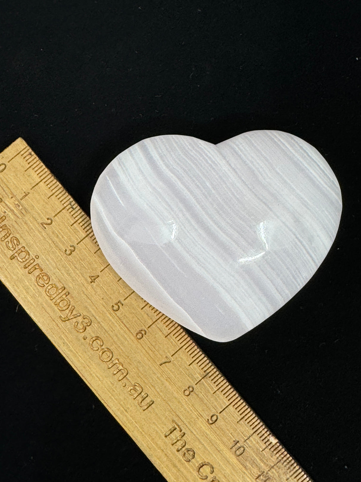 Mangano Calcite Heart 107g - For Motherhood & Self-love. “I am gentle & kind with myself”