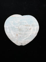 Caribbean Calcite Heart 100g - "I am calm and at peace with myself and others."