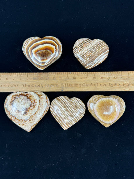 Aragonite Heart Banded - "I am deeply connected to the energy of Mother Earth."