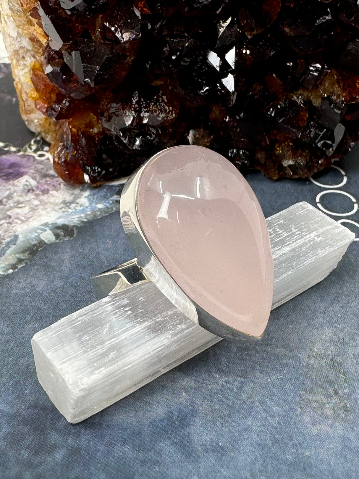 Rose Quartz Ring Size 11 -  “I radiate love, beauty, confidence and grace”.