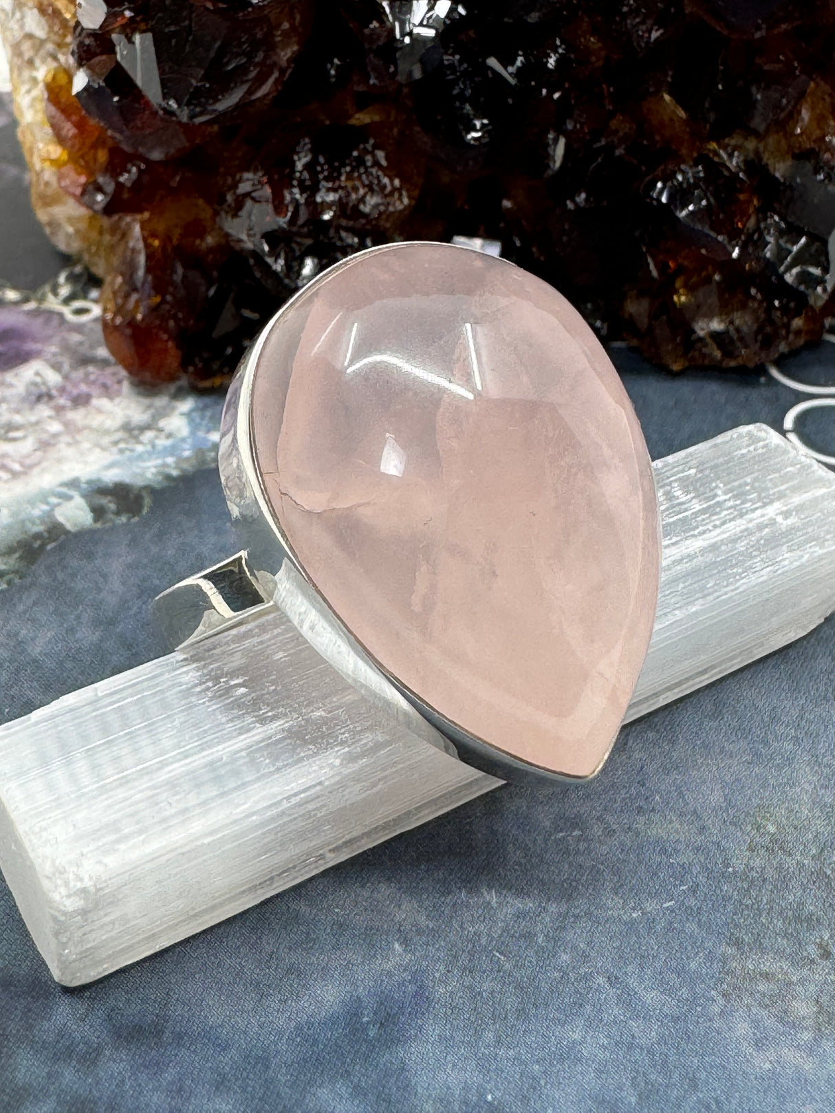 Rose Quartz Ring Size 11 -  “I radiate love, beauty, confidence and grace”.