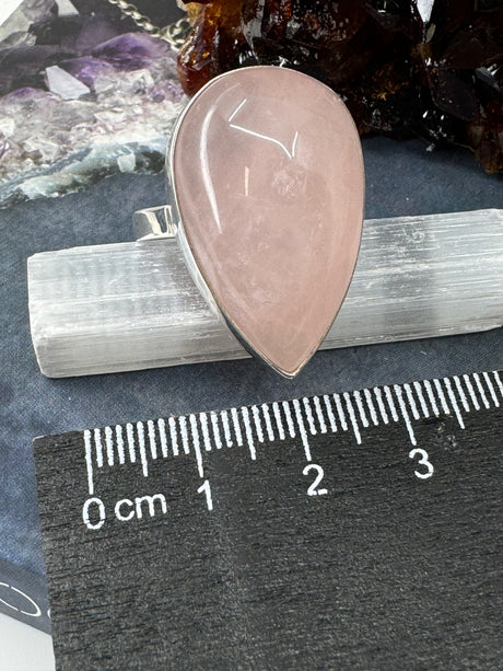 Rose Quartz Ring Size 11 -  “I radiate love, beauty, confidence and grace”.