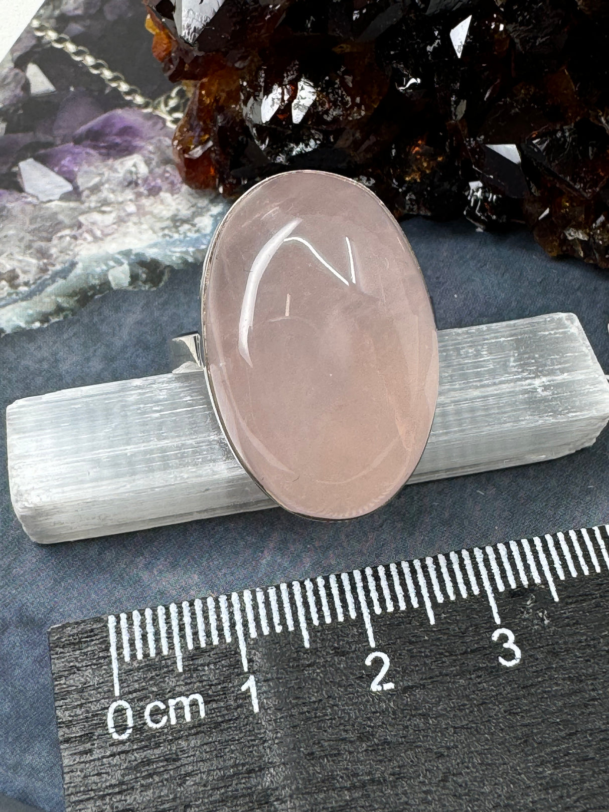 Rose Quartz Ring Size 11 -  “I radiate love, beauty, confidence and grace”.