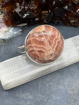 Rhodochrosite Ring Size 11 - "I gently release past pain with grace, compassion, and love."