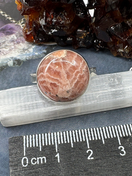 Rhodochrosite Ring Size 11 - "I gently release past pain with grace, compassion, and love."