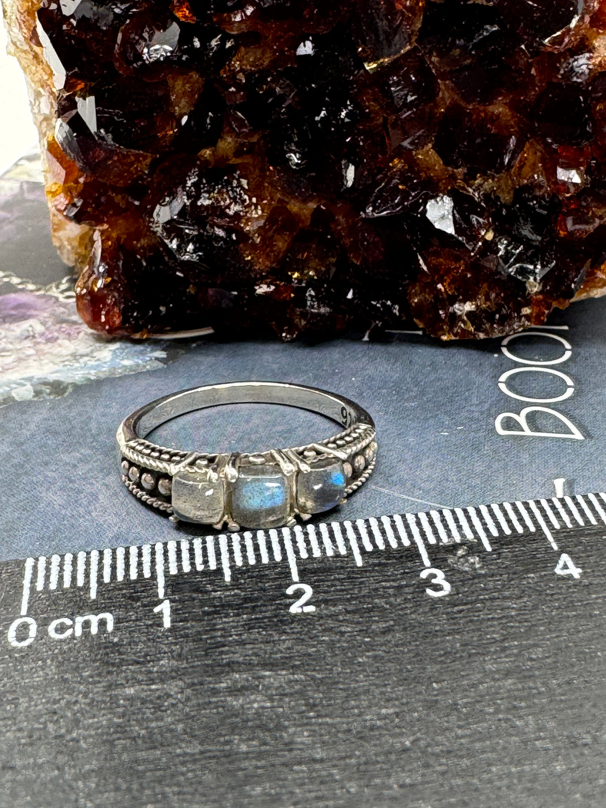 Labradorite Ring Size 11 - “I welcome change and transformation into my life”.