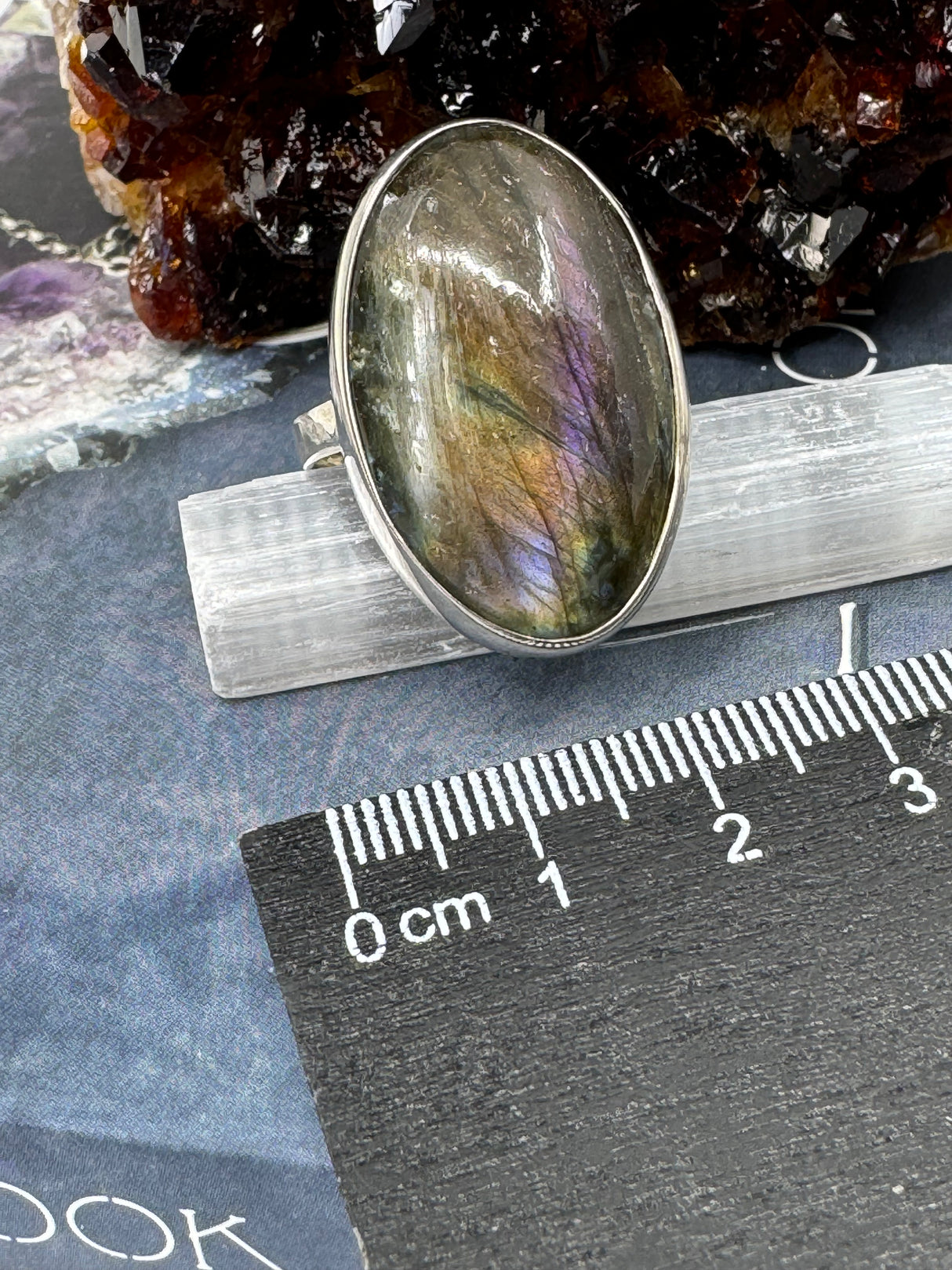 Labradorite Ring Size 11 - “I welcome change and transformation into my life”.