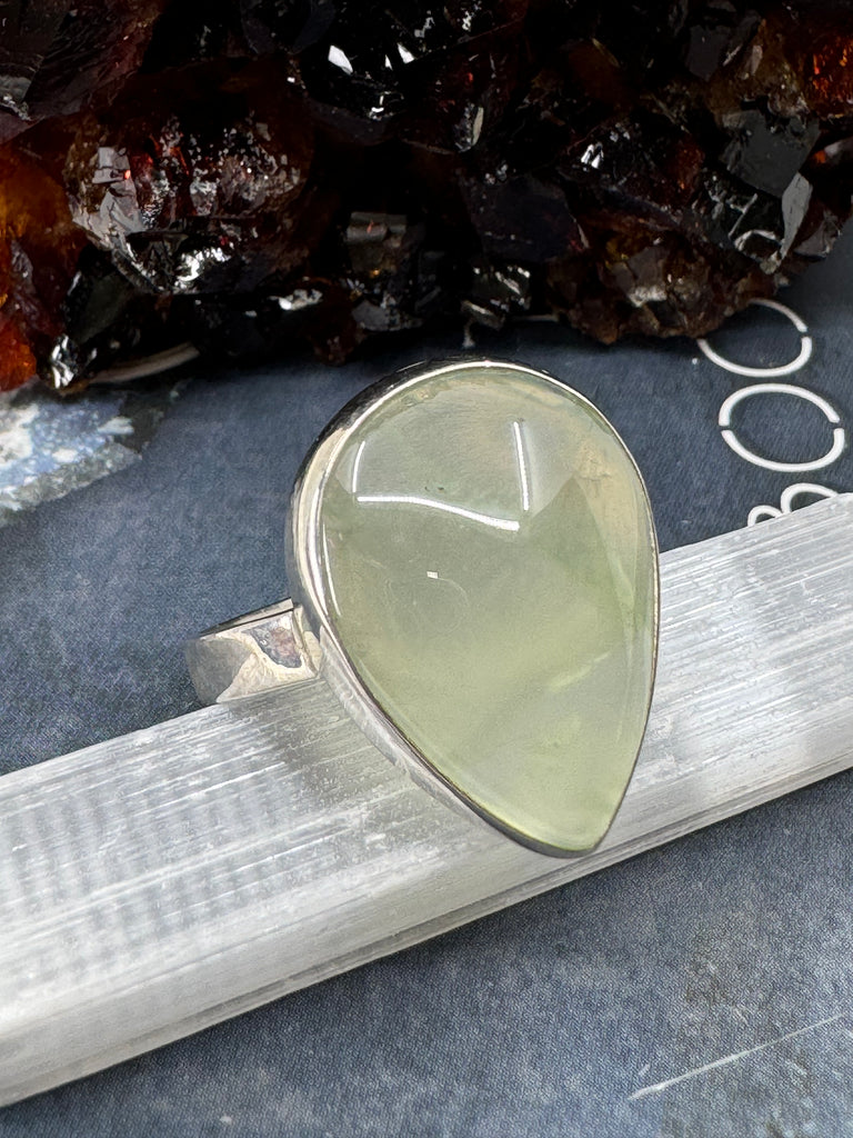 Prehnite Ring Size 11  - "I trust what the Universe has in store for me."