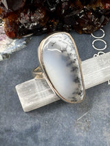 Dendritic Agate Ring Size 11  - Earth Healer