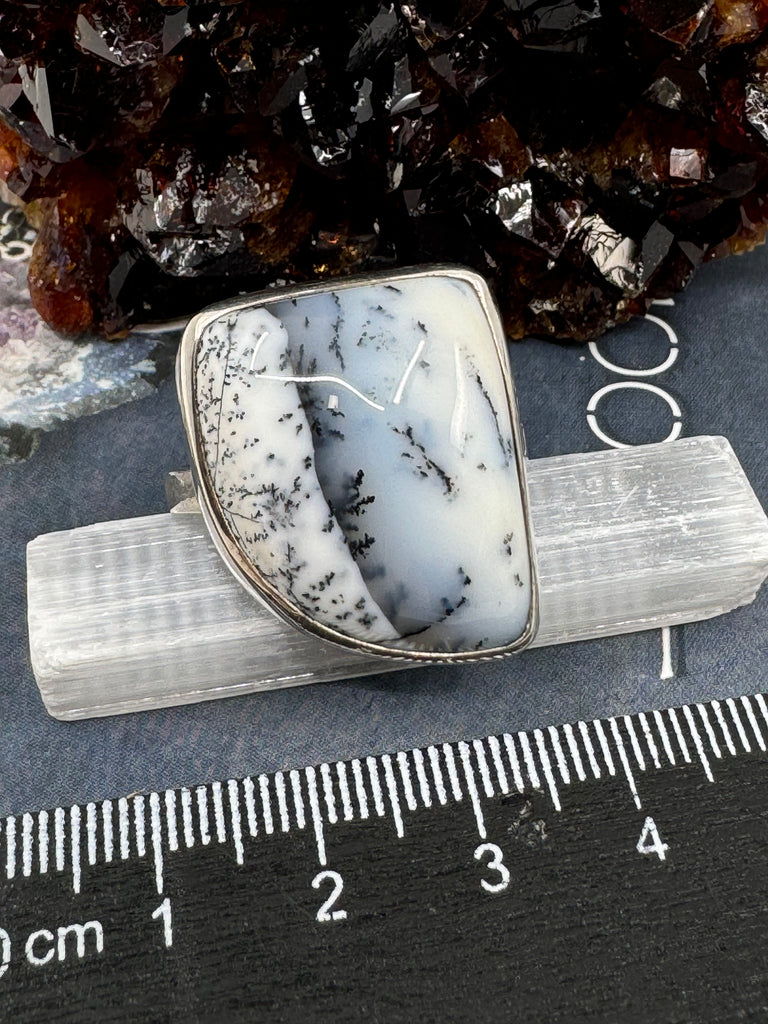 Dendritic Agate Ring Size 11  - Earth Healer