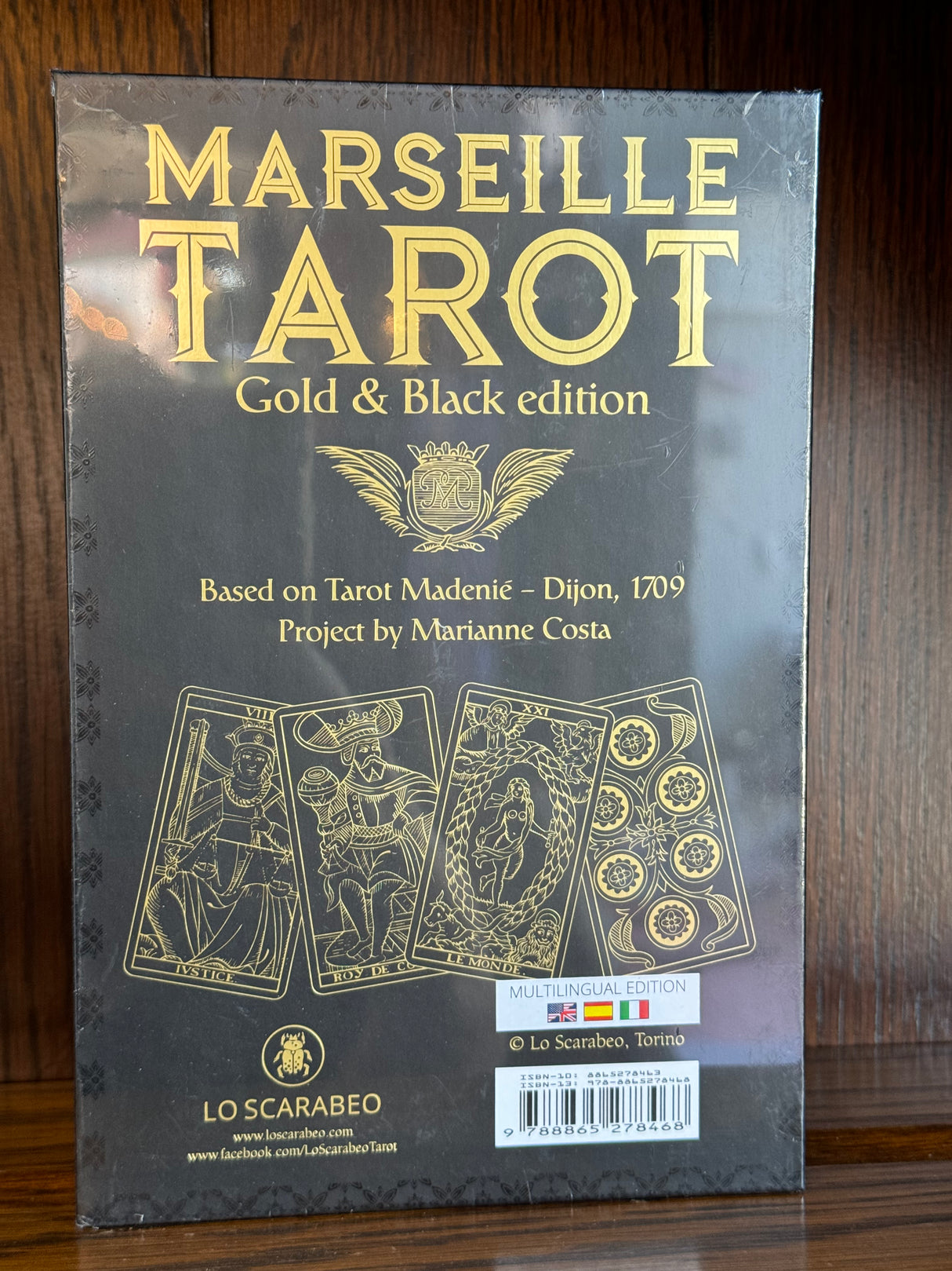 Marseille Tarot - Gold and Black Edition - Based on Madenie - Dijon, 1709