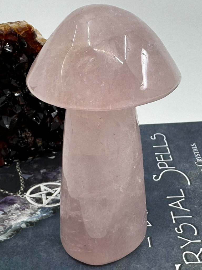 Rose Quartz Mushroom #1 259g 10cm - Love & Peace