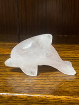 Rose Quartz Dolphin Carving 7cm - Love. Stress Relief