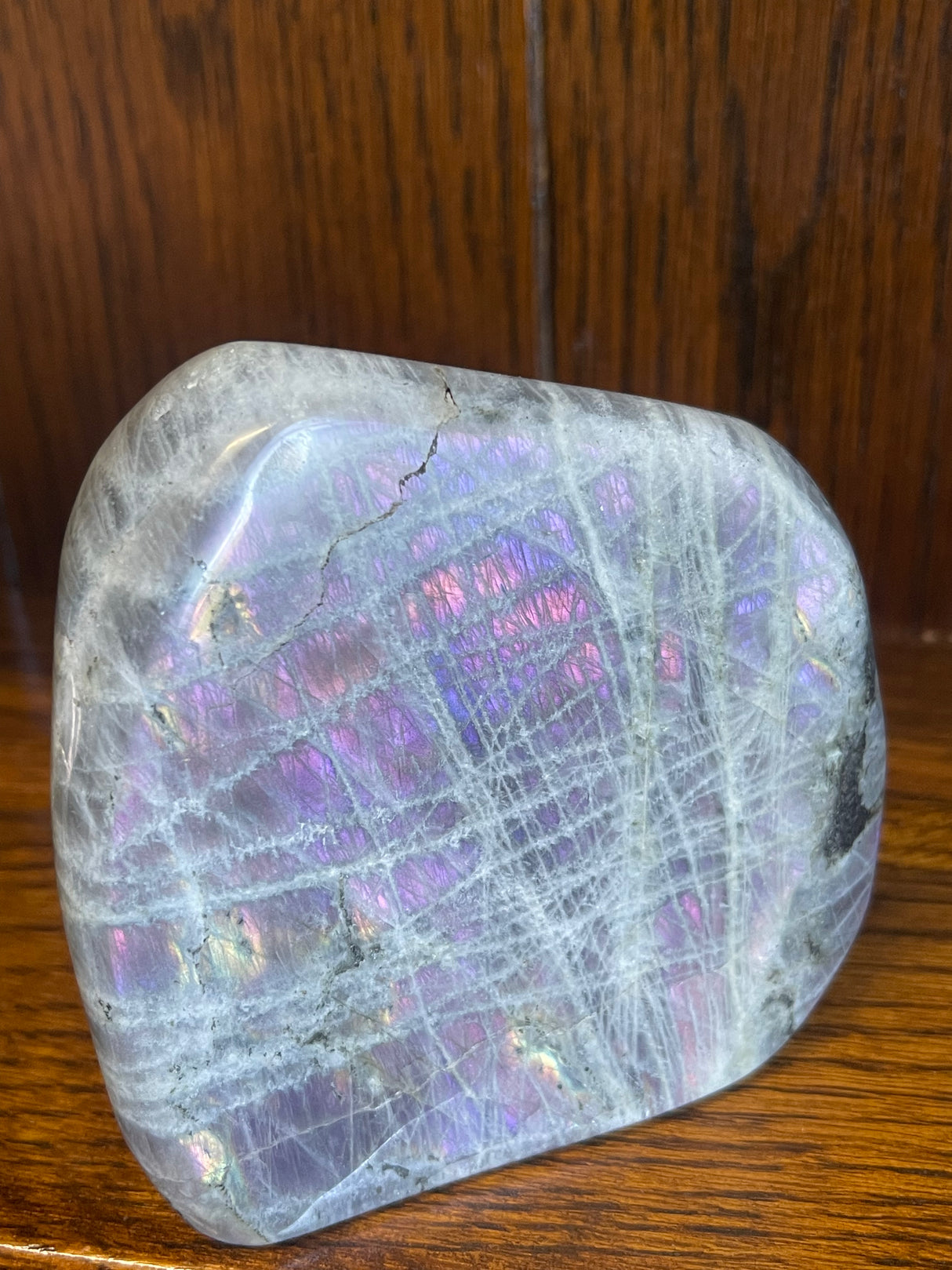 Labradorite Freeform Purple Flashes 757g -  “ I welcome change and transformation into my life”.