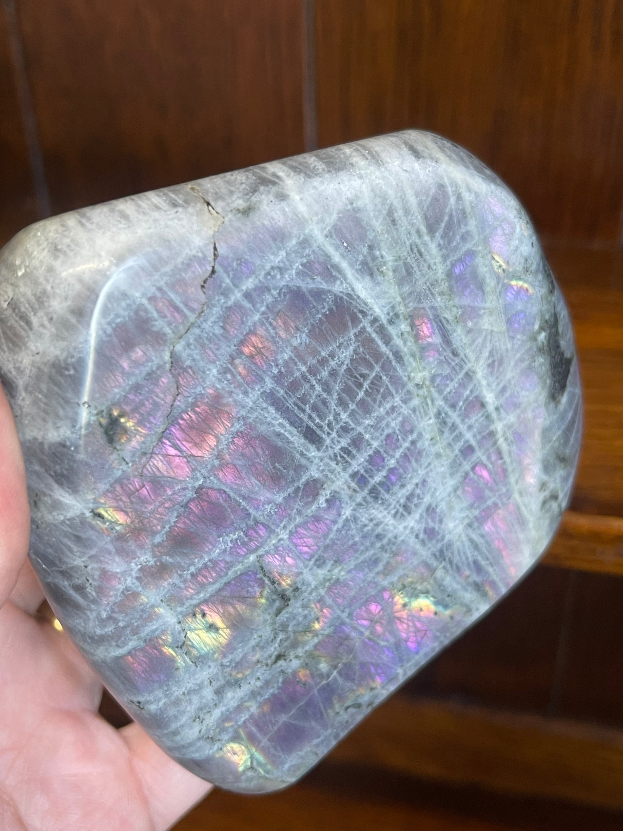 Labradorite Freeform Purple Flashes 757g -  “ I welcome change and transformation into my life”.