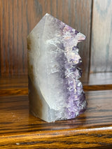 Amethyst Cluster Point A+ with polished back - #1 155g - “I trust my intuition and allow it to guide me each day”’