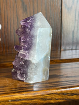 Amethyst Cluster Point A+ with polished back - #1 155g - “I trust my intuition and allow it to guide me each day”’