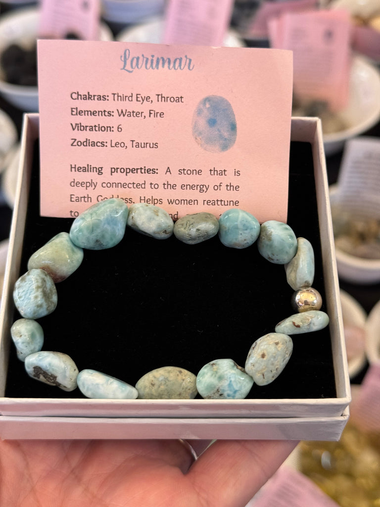 Larimar Nugget Bracelet - Earth Goddess