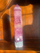 Rainbow Fluorite Point #8 885g 22cm- Focus. Motivation