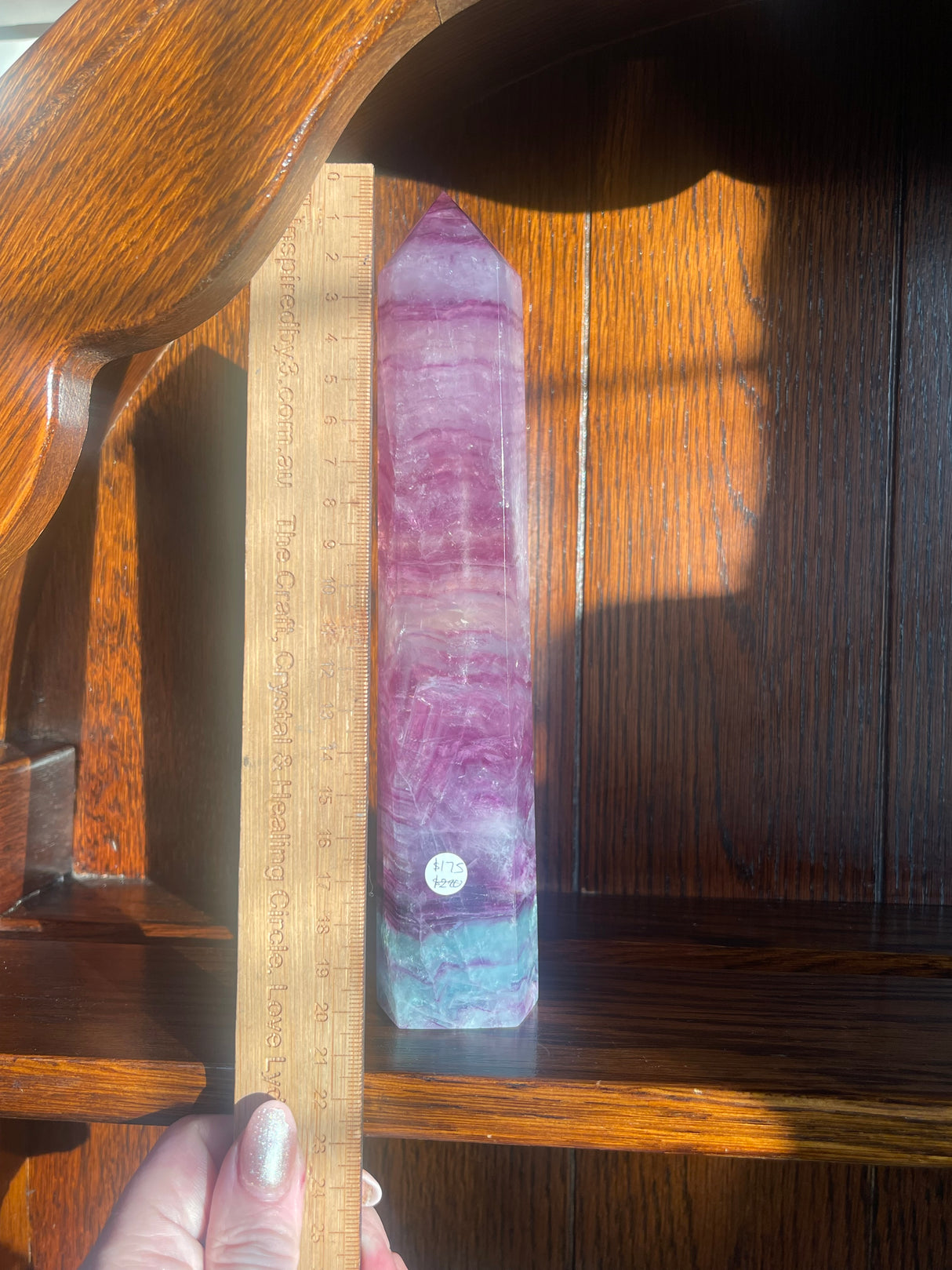 Rainbow Fluorite Point #8 885g 22cm- Focus. Motivation