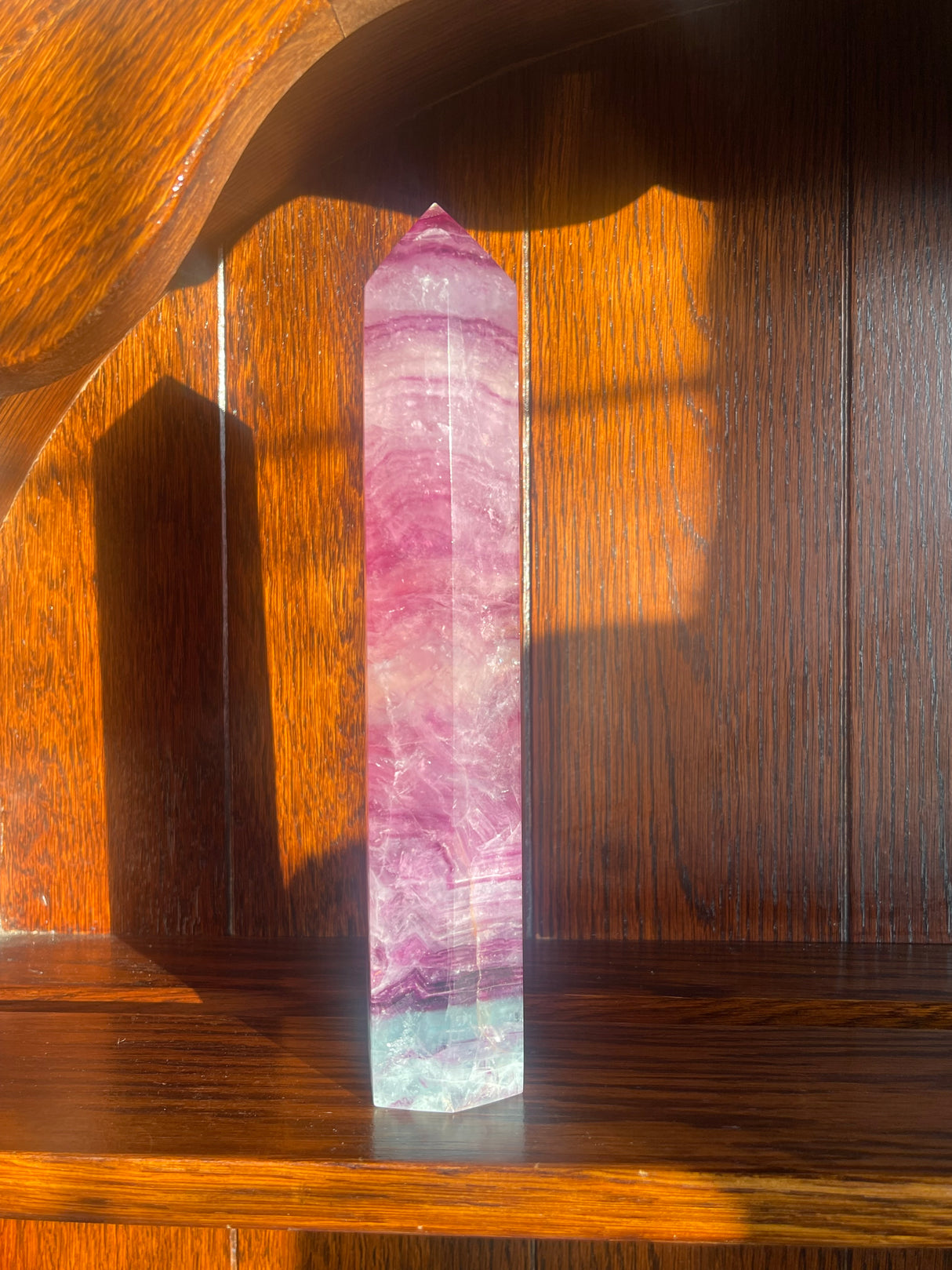 Rainbow Fluorite Point #8 885g 22cm- Focus. Motivation