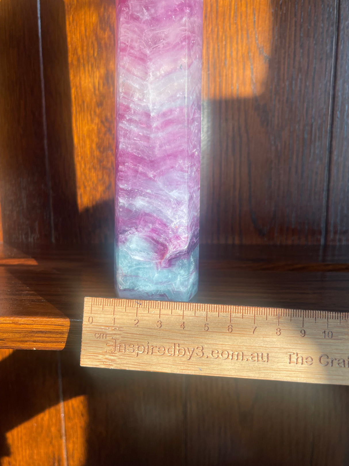 Rainbow Fluorite Point #8 885g 22cm- Focus. Motivation