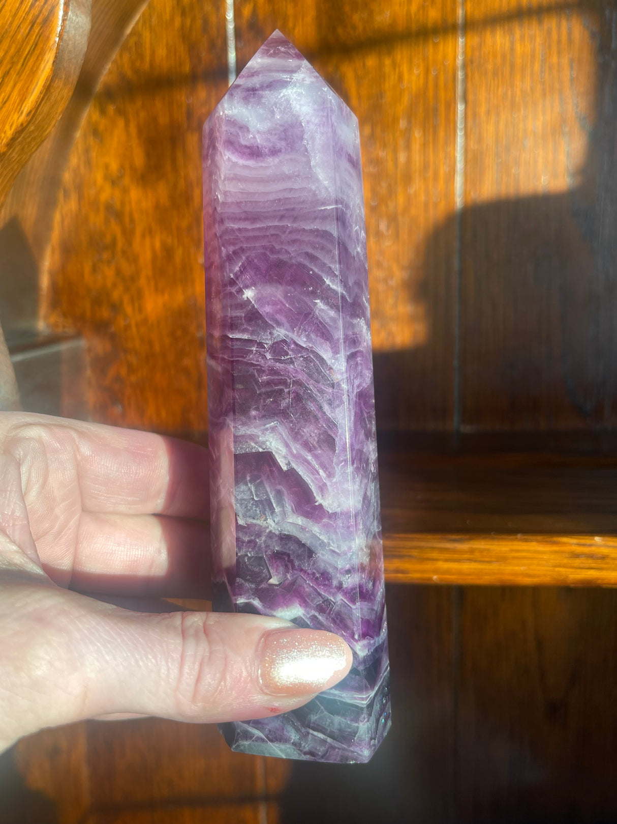 Rainbow Fluorite Point #10 517g 19cm- Focus. Motivation