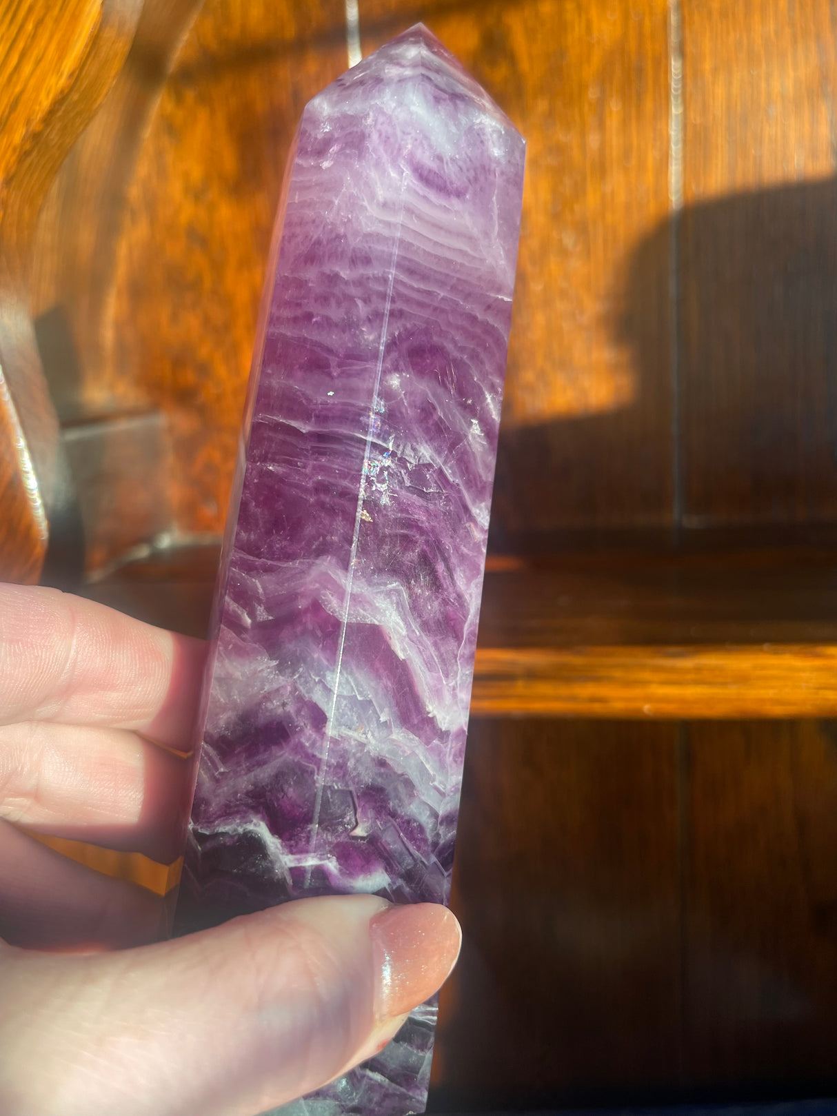 Rainbow Fluorite Point #10 517g 19cm- Focus. Motivation