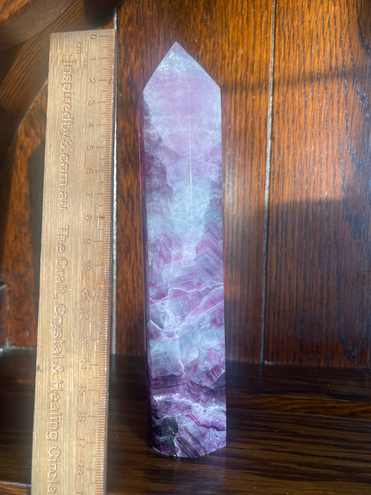 Rainbow Fluorite Point #10 517g 19cm- Focus. Motivation