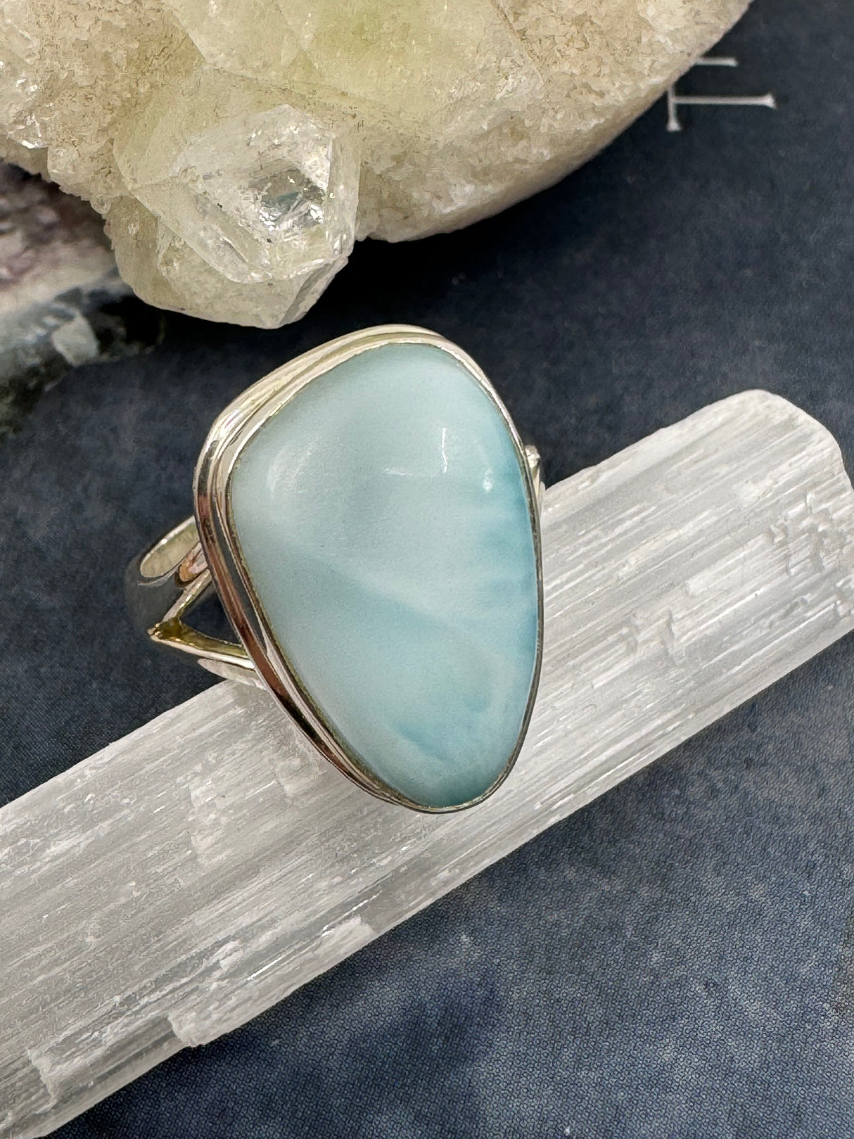 Larimar Ring Size 7 - "I allow myself to express my inner femininity".