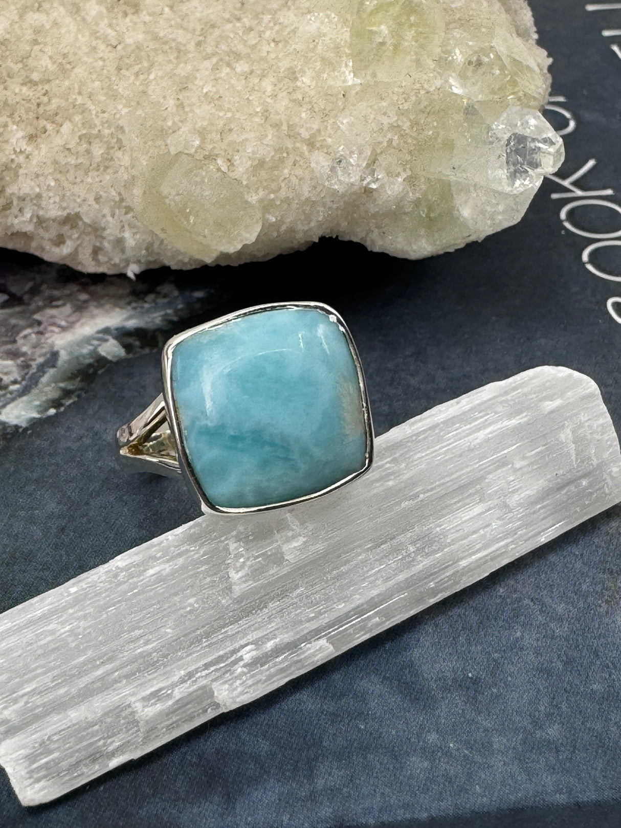 Larimar Ring Size 7 - "I allow myself to express my inner femininity".