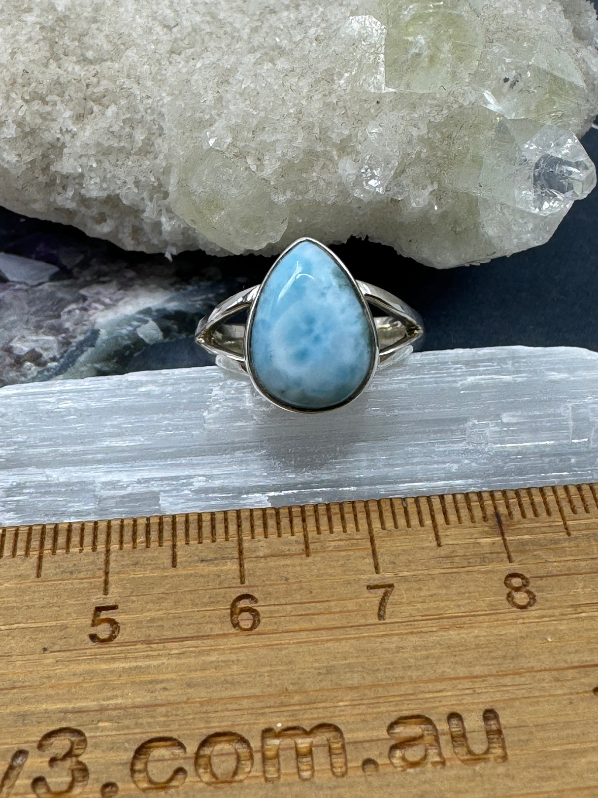 Larimar Ring Size 7 - "I allow myself to express my inner femininity".