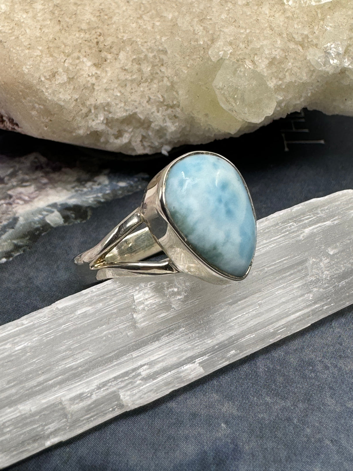 Larimar Ring Size 7 - "I allow myself to express my inner femininity".