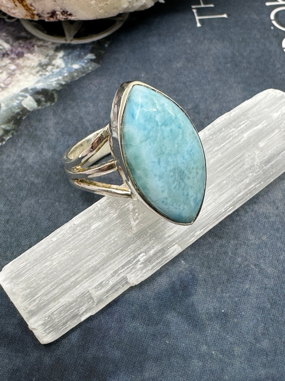 Larimar Ring Size 7 - "I allow myself to express my inner femininity".