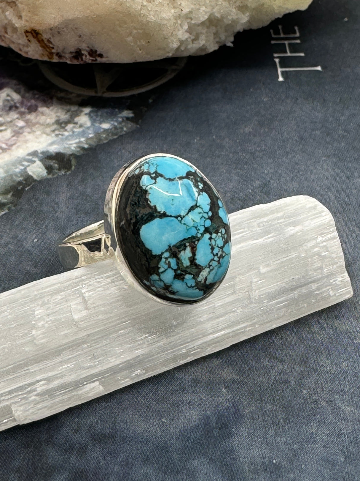 Tibetan Turquoise Ring Size 7 - "I express myself from a place of calmness, love, and truth."