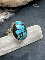 Tibetan Turquoise Ring Size 7 - "I express myself from a place of calmness, love, and truth."