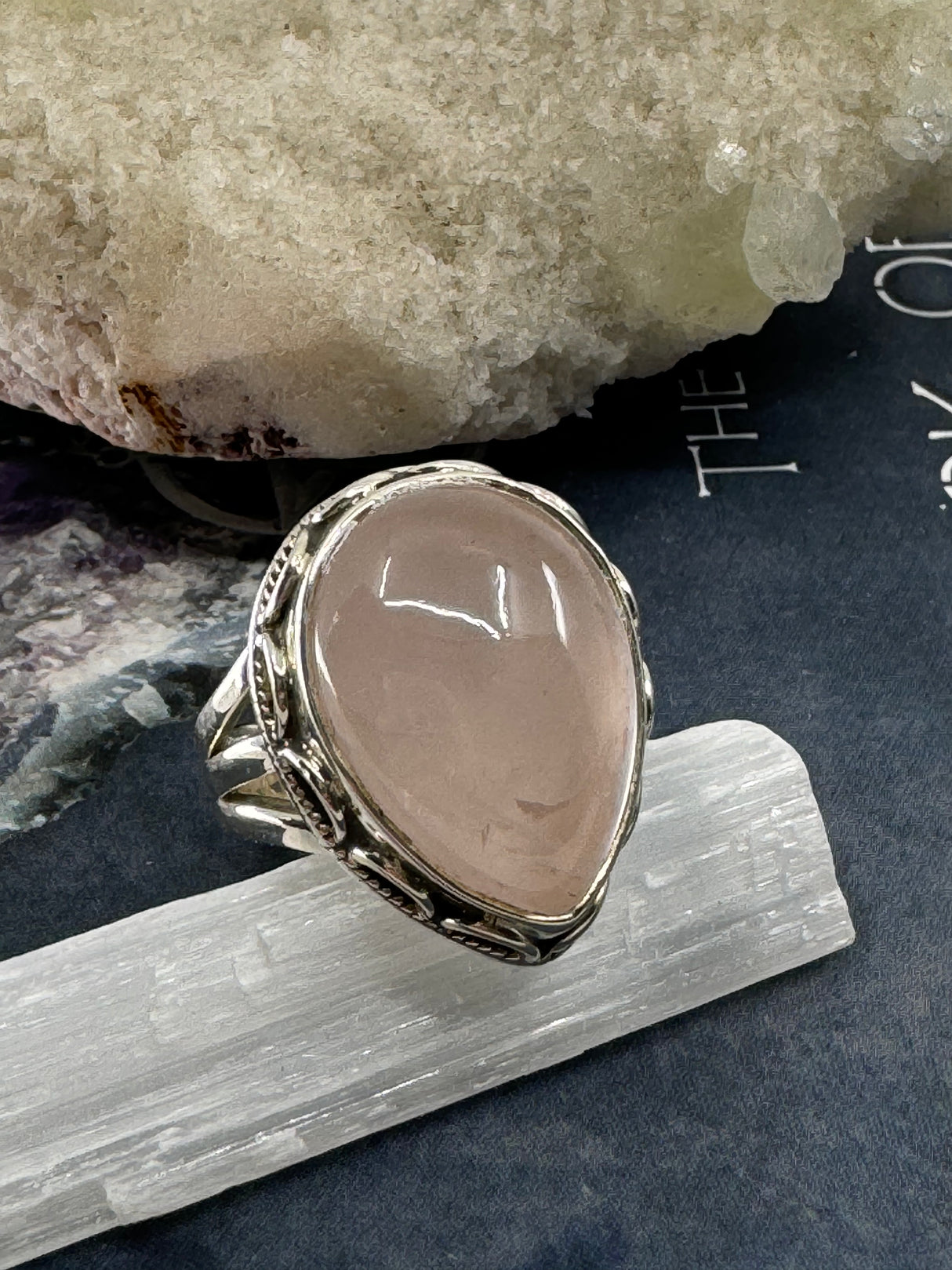 Rose Quartz Ring Size 7 - "I radiate love, beauty, confidence, and grace."