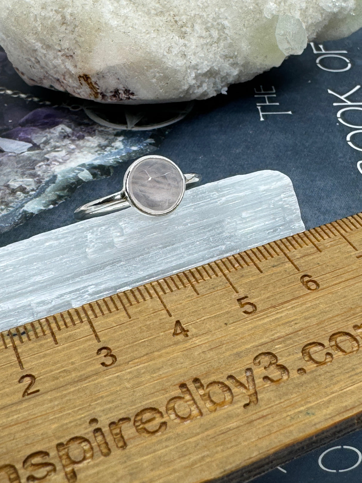 Rose Quartz Ring Size 7 - "I radiate love, beauty, confidence, and grace."