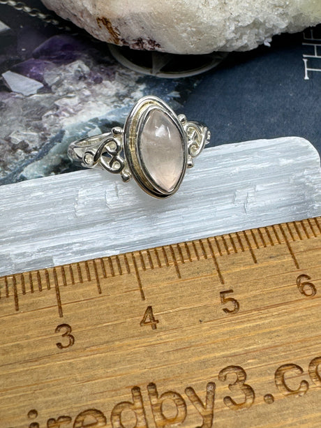 Rose Quartz Ring Size 7 - "I radiate love, beauty, confidence, and grace."