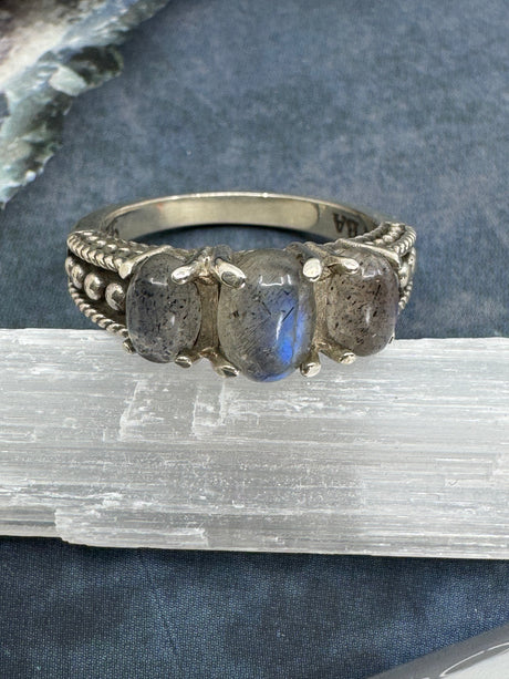 Labradorite Ring Size 7 - “I welcome change and transformation into my life.”