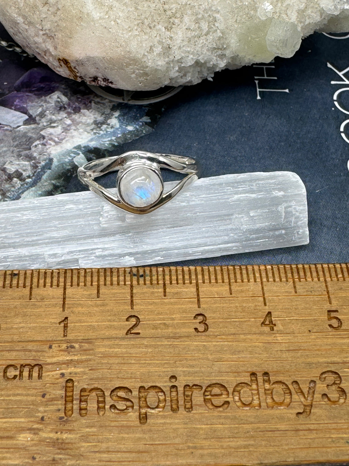 Rainbow Moonstone Ring Size 7 - “My mind is open to new possibilities and opportunities”.