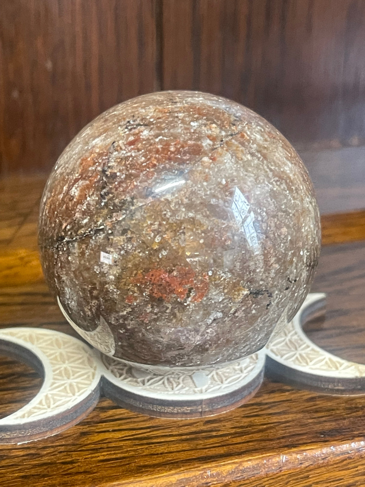 Garden Quartz Sphere #2 215g  "I let go of past hurt and allow myself to heal".