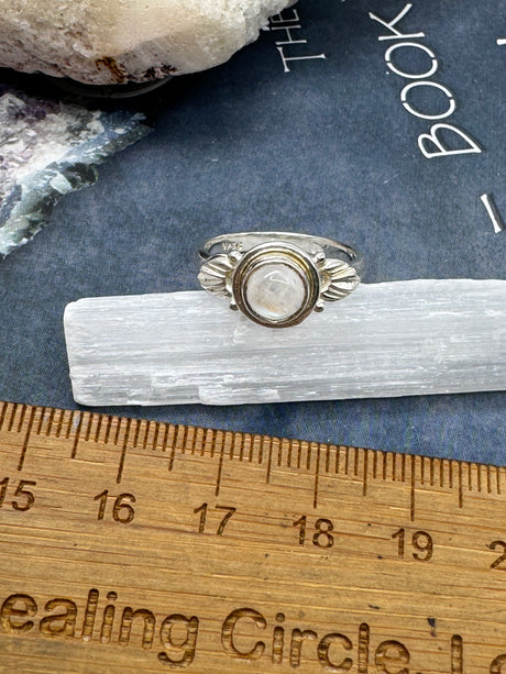 Rainbow Moonstone Ring Size 7 - “My mind is open to new possibilities and opportunities”.