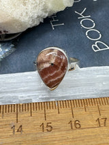 Rhodocroscite Silver Ring Size 7 - "My mind, body, and spirit are protected and grounded."