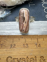 Rhodocroscite Silver Ring Size 7 - "My mind, body, and spirit are protected and grounded."