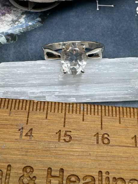 Clear Quartz Ring Size 7 - “I have the power to manifest all my dreams and desires”.