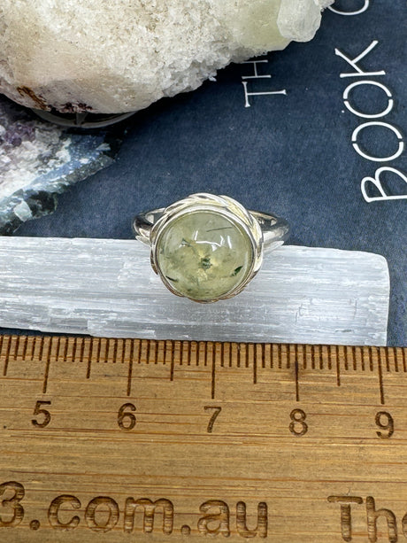 Prehnite Ring Size 7 - "I trust what the Universe has in store for me."