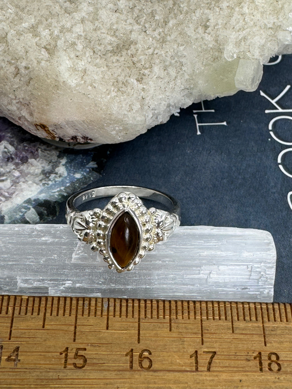 Tiger Eye Gold Ring Size 7 - "I have the strength to overcome challenges and setbacks."